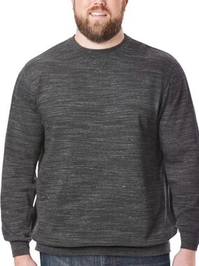 NWT SYNRGY Men’s Textured Knit Crewneck Sweater Black 3XLT Big & Tall